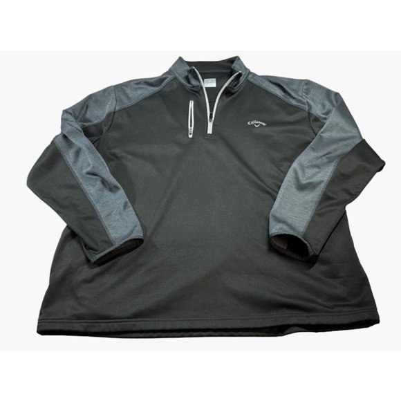 Callaway Other - Callaway Men's Swing Tech 1/4 Zip Long Sleeve Black Golf Pullover XXL 2X Large